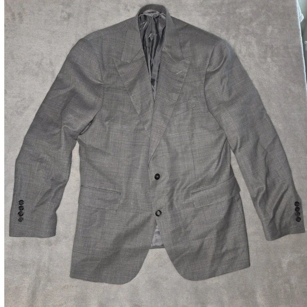 Canali Impeccabile Grey Wool Blazer Sport Coat Mens 58 R IT 48 R Made in Italy - Picture 2 of 12